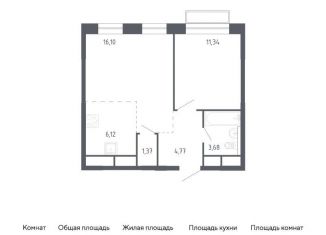 Продажа 1-комнатной квартиры, 43.4 м2, Балашиха, жилой квартал Новоград Павлино, к6