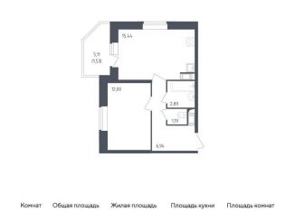 Продается однокомнатная квартира, 40 м2, Санкт-Петербург, жилой комплекс Живи в Рыбацком, 4, ЖК Живи в Рыбацком