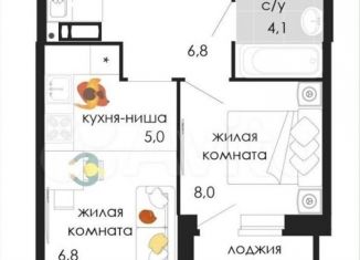 Двухкомнатная квартира на продажу, 32 м2, Пермь, Мотовилихинский район, Кузнецкая улица, 43В