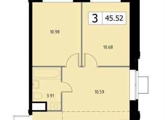 Продам 3-комнатную квартиру, 45.5 м2, Одинцово