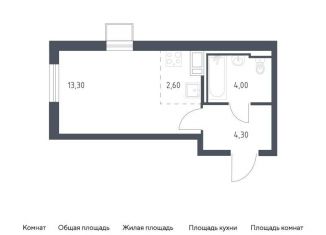 Продается квартира студия, 24.2 м2, посёлок Песочный