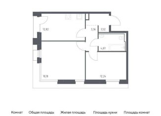 Продаю 2-комнатную квартиру, 55 м2, Москва, ЮАО, жилой комплекс Квартал Герцена, к2