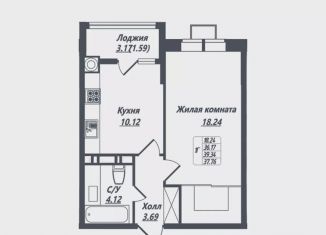 Продаю 1-комнатную квартиру, 37.8 м2, Ессентуки