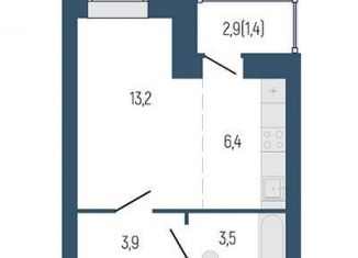 Продается 1-комнатная квартира, 28.7 м2, Берёзовский