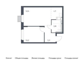 Продажа 1-ком. квартиры, 40.5 м2, деревня Путилково
