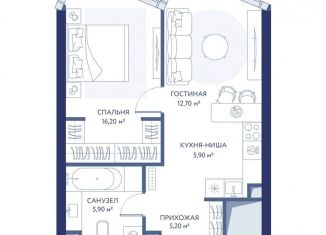 Продается 2-комнатная квартира, 45.9 м2, Москва, район Раменки, 1-й Сетуньский проезд, вл8