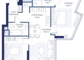 Продаю трехкомнатную квартиру, 67.3 м2, Москва, метро Спортивная, 1-й Сетуньский проезд, вл8