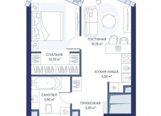 Двухкомнатная квартира на продажу, 40.5 м2, Москва, 1-й Сетуньский проезд, вл8, метро Студенческая