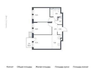 Продам 2-комнатную квартиру, 52.8 м2, Московская область, жилой комплекс Горки Парк, к5.2