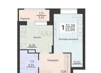 Продаю однокомнатную квартиру, 34 м2, Воронеж, Левобережный район