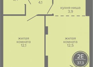 Продам двухкомнатную квартиру, 37.3 м2, Пермский край, шоссе Космонавтов, 309А