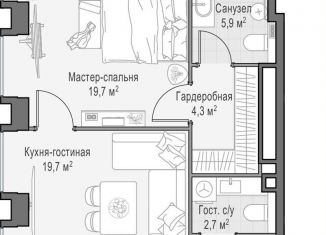 Продаю однокомнатную квартиру, 56.4 м2, Москва, Пресненский район