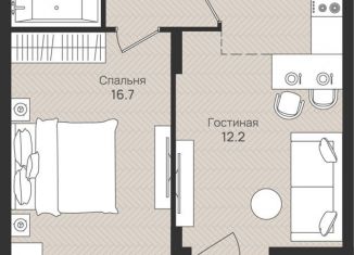 Продам 2-ком. квартиру, 45.4 м2, Пермь, Индустриальный район