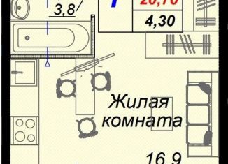 1-комнатная квартира на продажу, 25 м2, Краснодарский край