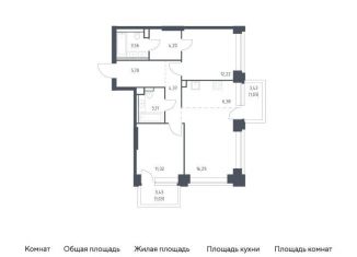 2-комнатная квартира на продажу, 69.8 м2, Москва, жилой комплекс Нова, к3