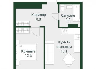 Продаю однокомнатную квартиру, 40 м2, Челябинская область, Спортивная улица