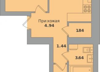 Продаю 2-комнатную квартиру, 52.7 м2, Калининградская область