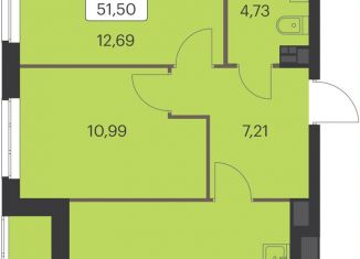 Продам 2-ком. квартиру, 51.5 м2, Екатеринбург