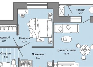 Продажа 2-ком. квартиры, 47 м2, Удмуртия, улица Строителя Николая Шишкина, 11к1