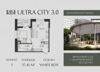 Продается 1-комнатная квартира, 37.4 м2, Санкт-Петербург, Приморский район