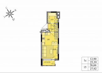 Продам квартиру студию, 26.7 м2, Удмуртия