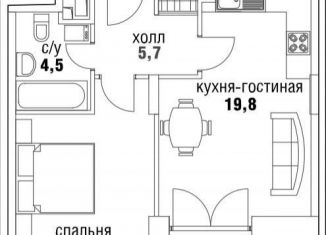 Продажа 1-комнатной квартиры, 47 м2, Москва, Верхняя улица, 20к1