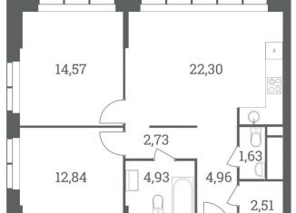Продажа двухкомнатной квартиры, 66.5 м2, Москва, ЖК Хедлайнер