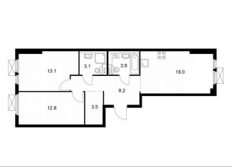 Продается 2-комнатная квартира, 63.3 м2, Москва, жилой комплекс Митинский Лес, 14, метро Митино