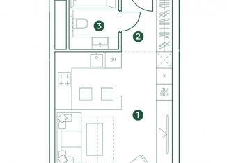 Продам квартиру студию, 29.7 м2, Москва, район Марфино