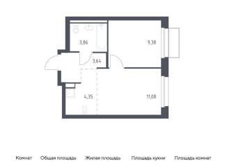 Продажа однокомнатной квартиры, 32.3 м2, поселение Филимонковское, жилой комплекс Квартал Марьино, к1