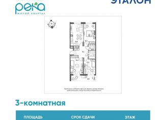 3-комнатная квартира на продажу, 81.5 м2, Омск, Кировский округ