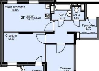 Продам 2-комнатную квартиру, 54.3 м2, Щёлково, жилой комплекс Соболевка, к8