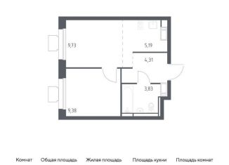 Продаю 2-ком. квартиру, 32.4 м2, посёлок Мирный, ЖК Томилино Парк, жилой комплекс Томилино Парк, к5.4