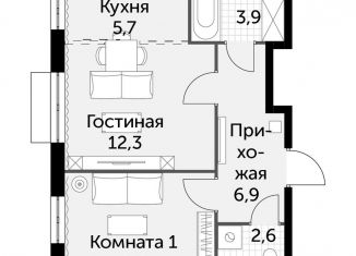 Продажа 3-комнатной квартиры, 96.9 м2, Московская область