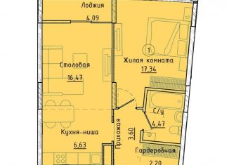 Продается однокомнатная квартира, 52.5 м2, Екатеринбург, Машинная улица, 1В/2, Машинная улица