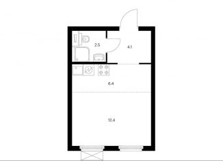 Продается квартира студия, 25.4 м2, Москва, ЖК Амурский Парк