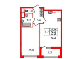 Продается однокомнатная квартира, 44.5 м2, Санкт-Петербург, ЖК Автограф в центре, Тосина улица, 6