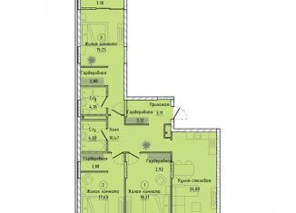 Продажа 3-комнатной квартиры, 119.3 м2, Екатеринбург, Машинная улица, 1В/2, ЖК Клевер Парк