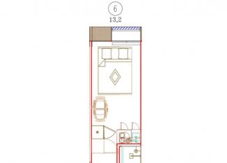 Продается квартира студия, 13.2 м2, Санкт-Петербург, проспект Стачек, 38, муниципальный округ Нарвский