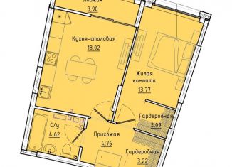 Продаю однокомнатную квартиру, 48.4 м2, Екатеринбург, Машинная улица, 1В/3, ЖК Клевер Парк