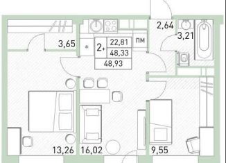 Продается трехкомнатная квартира, 48.9 м2, Балашиха, ЖК Столичный, жилой комплекс Столичный, к22