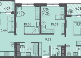 Продам 3-комнатную квартиру, 72 м2, Краснодар