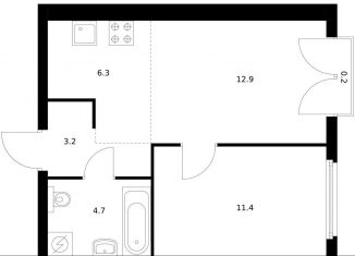 Продажа двухкомнатной квартиры, 38.7 м2, Москва, ЖК Барклая 6