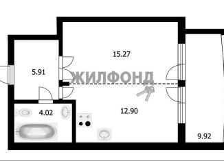 Продается 1-комнатная квартира, 38.2 м2, Новосибирск, ЖК Флотилия, улица Сибревкома