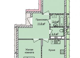 Продажа 2-комнатной квартиры, 66.2 м2, Нижний Новгород, метро Горьковская