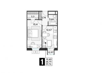 Продам 1-комнатную квартиру, 39.8 м2, Реутов
