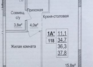 Продается 2-ком. квартира, 37.8 м2, Ижевск, ЖК Настроение, улица имени конструктора-оружейника Никонова, 28