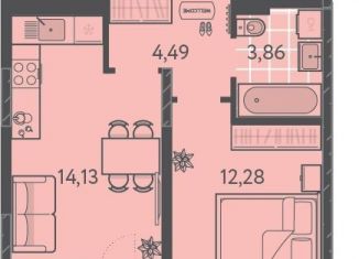 Продается 1-комнатная квартира, 36.9 м2, Краснодарский край