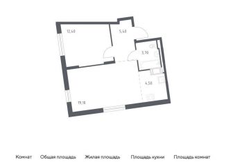 Продажа однокомнатной квартиры, 45.1 м2, посёлок Песочный