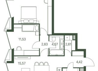 Продам 2-комнатную квартиру, 69.9 м2, Москва, станция Покровское-Стрешнево, 3-й Красногорский проезд, 5